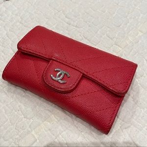 CHANEL QUILTED CARD HOLDER O Case